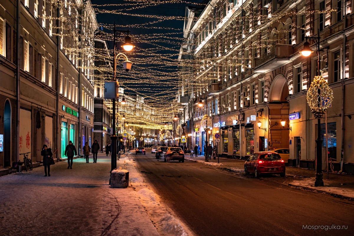 Нвоый год 2022: Звёздное небо на Мясницкой